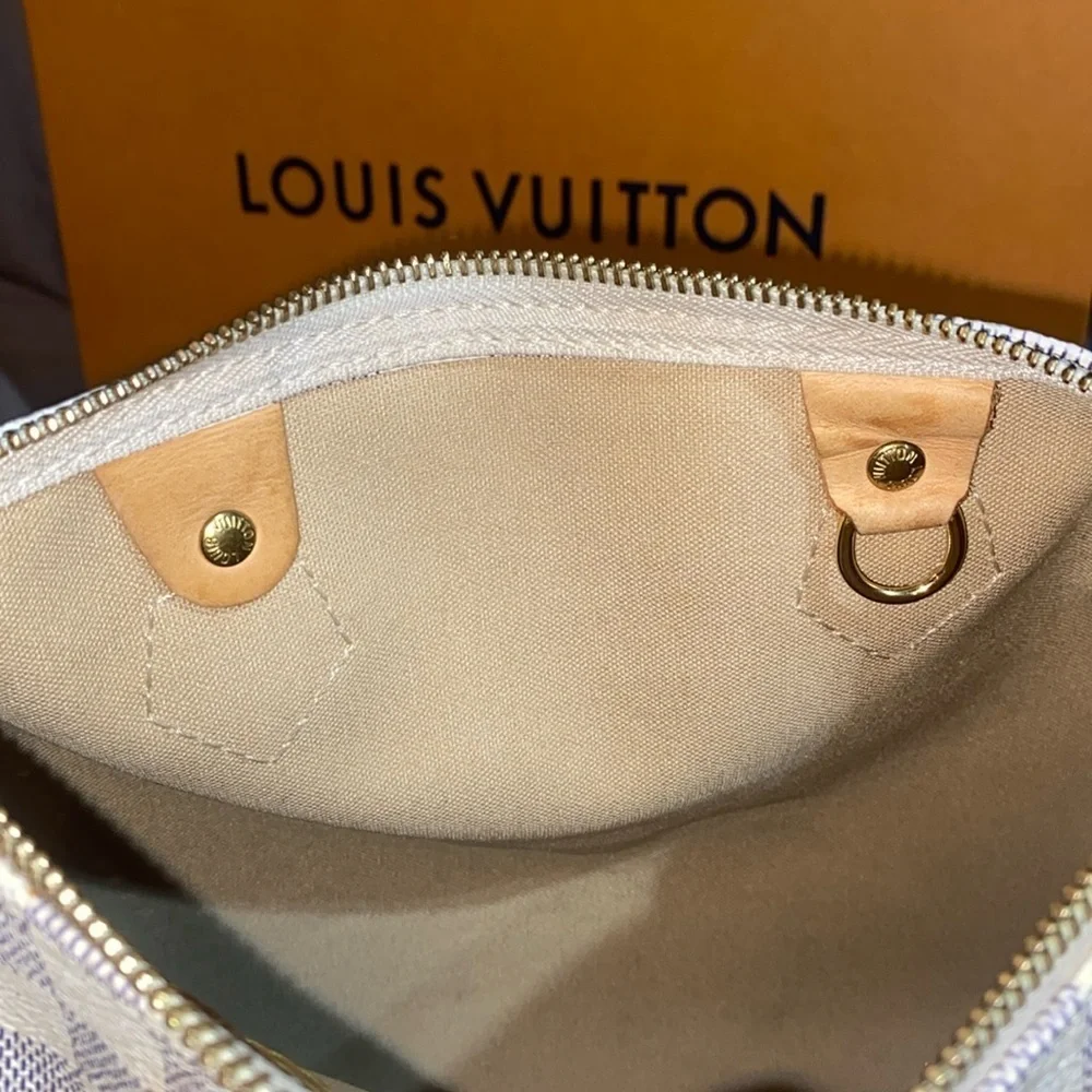 Louis Vuitton Speedy 25 Damier Azur Satchel